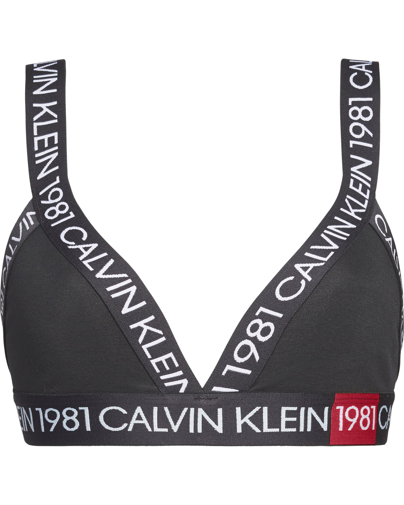 Calvin Klein Triangle Bralette W Black (S S)