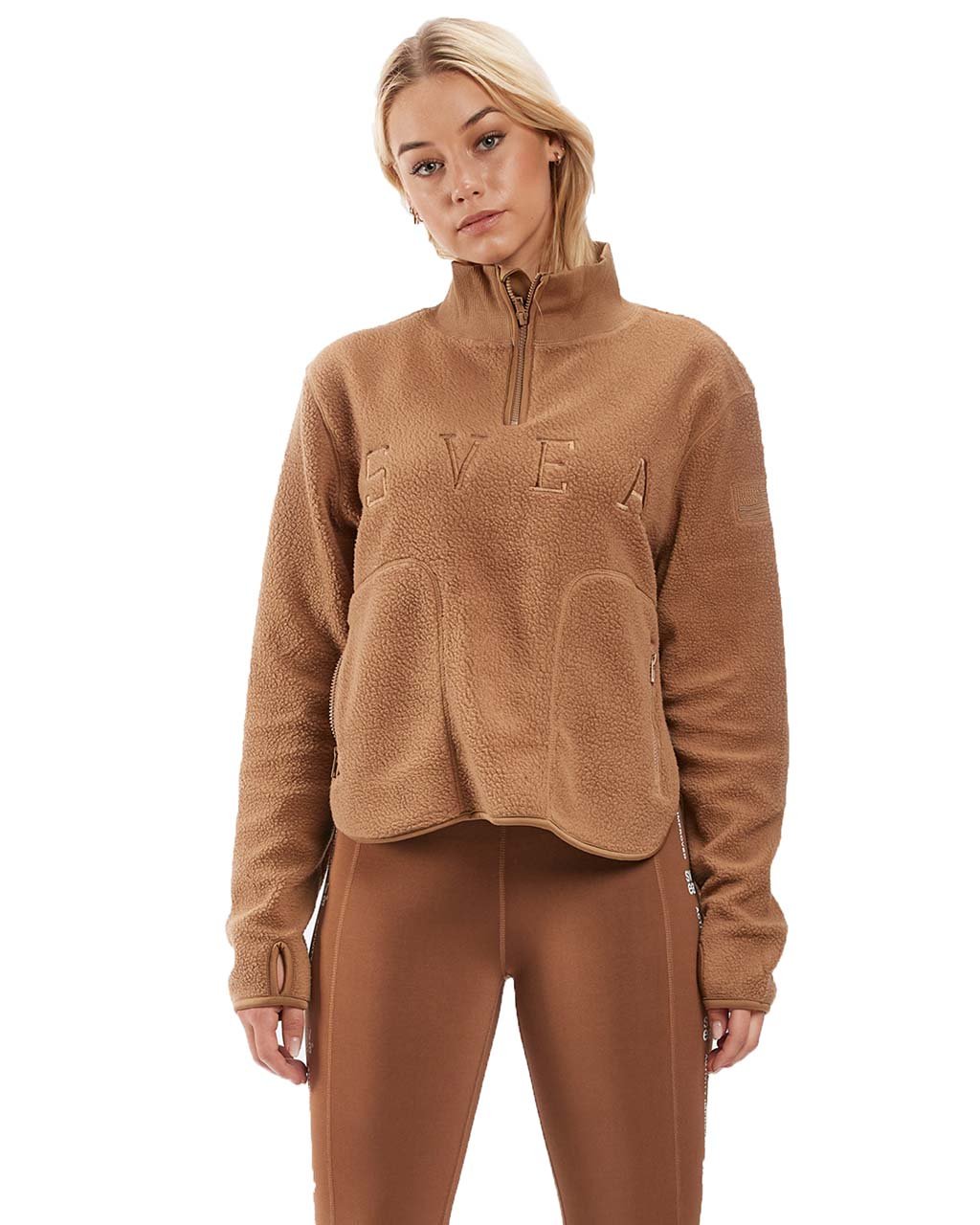 Svea Half Zip Pile W Camel (XS XS)