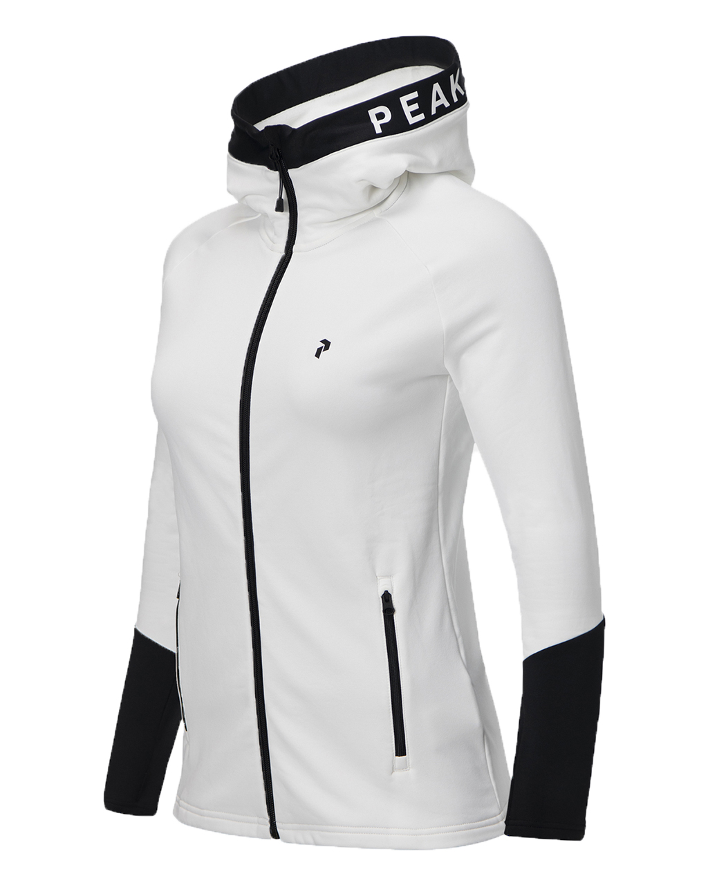 white peak performance hoodie