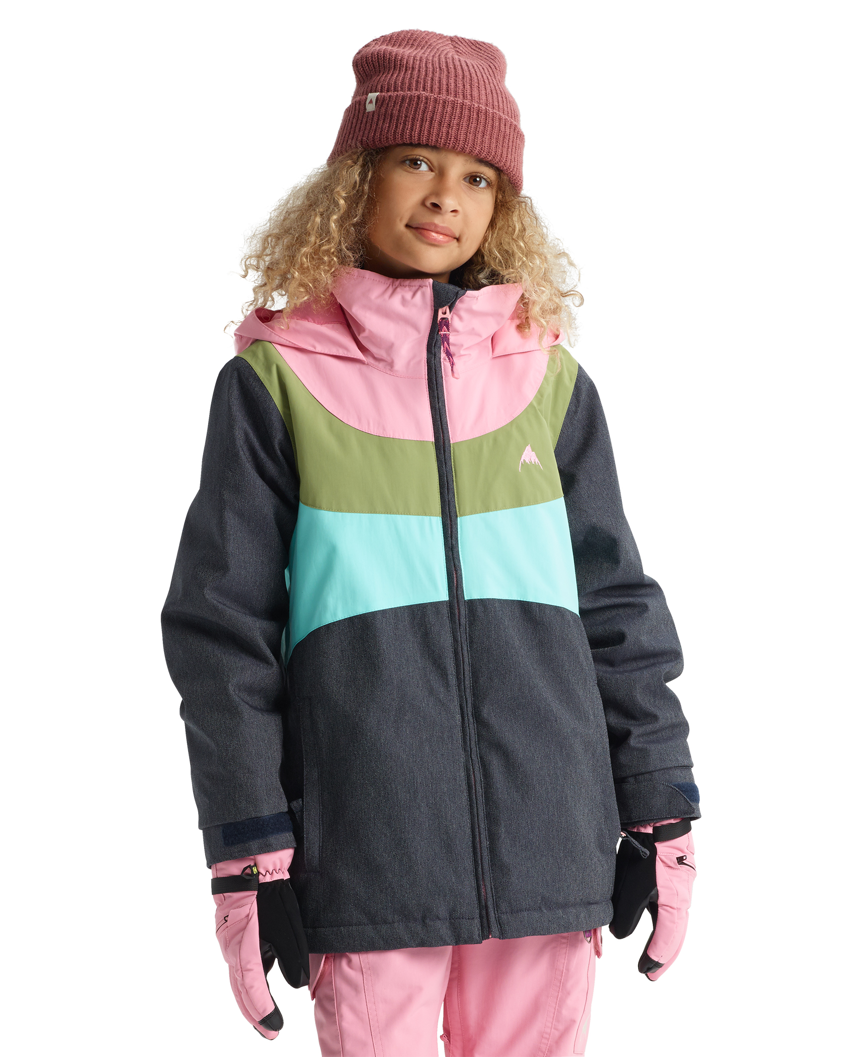 Burton Girls Hart Jacket JR Demin Sea Pink Mosstone Aruba