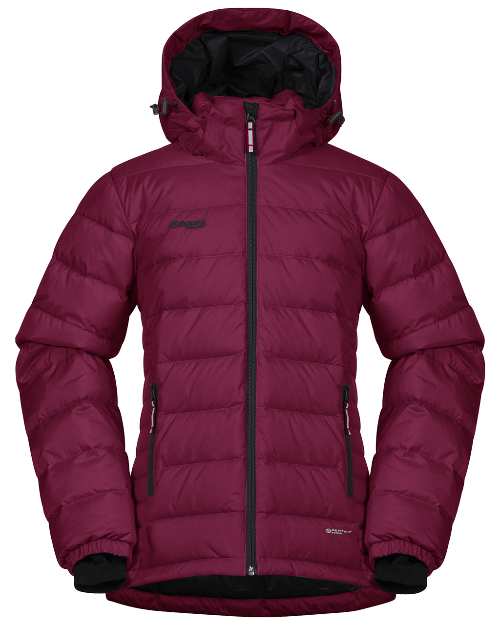 Bergans Down Youth Girl Jacket Beet Red Solid Charcoal