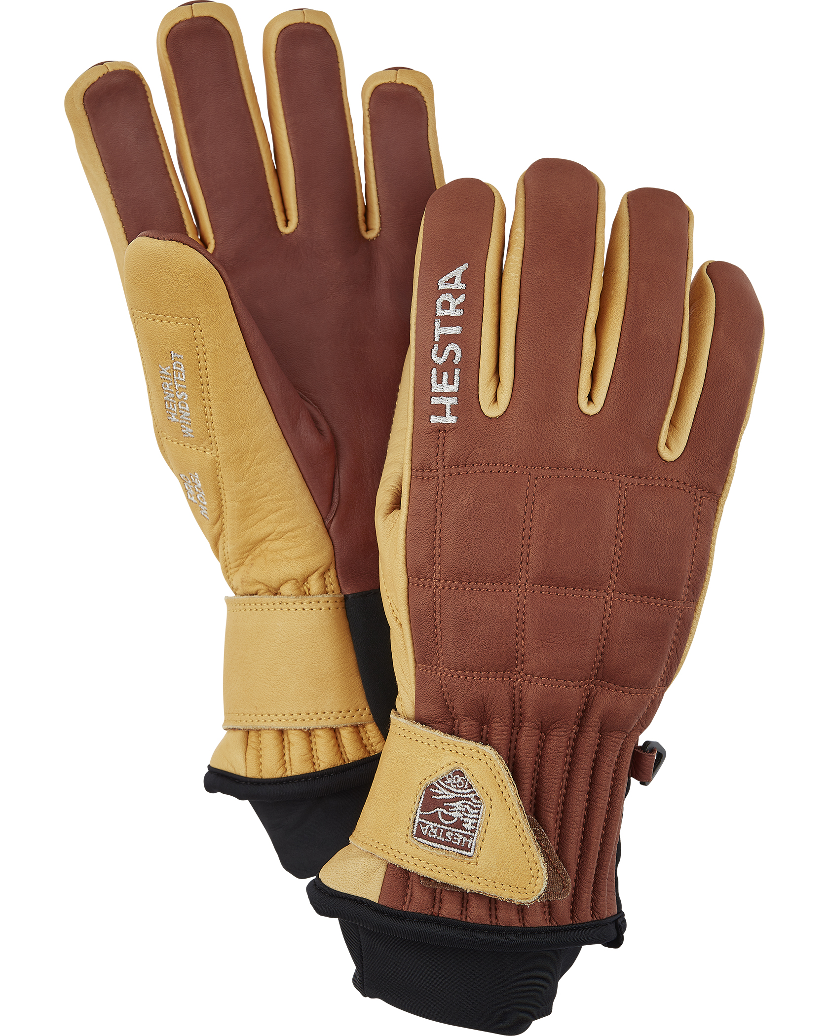 Hestra Henrik Leather Pro Model - 5 Finger Brown/Tan