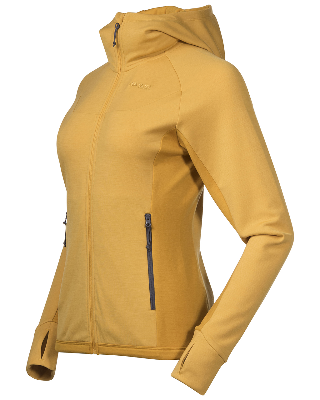 Bergans Cecilie Wool Hood Jacket W Lt Goldenyellow Goldenyellow