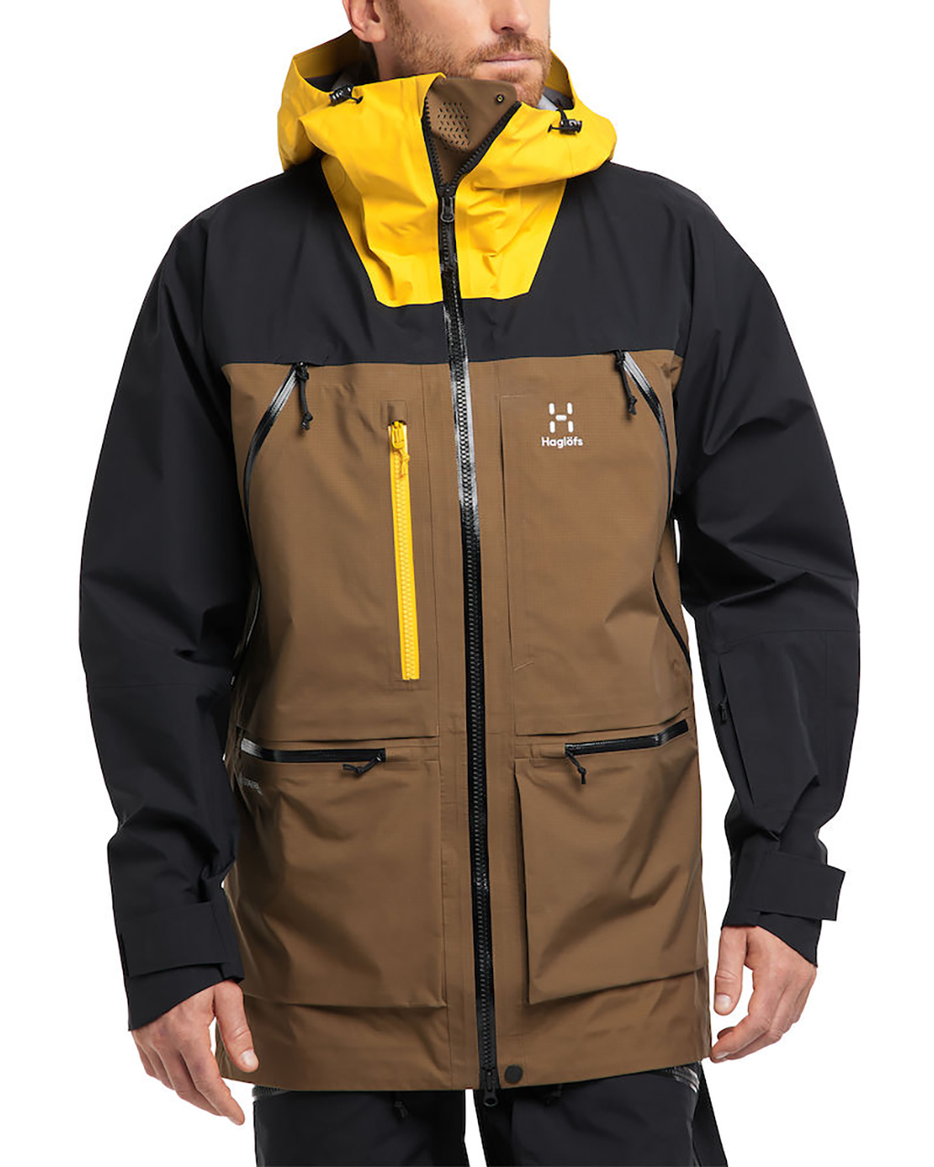 Haglöfs Vassi Gtx Pro Jacket M Teak Brown/Pumpkin Yellow