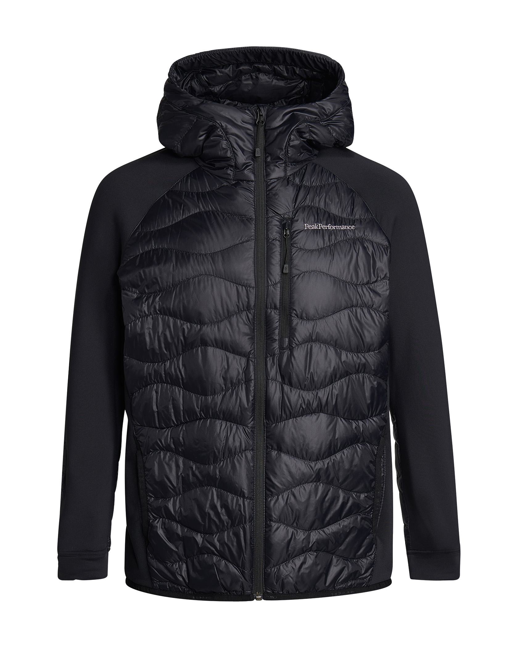 helium hybrid down hood jacket men