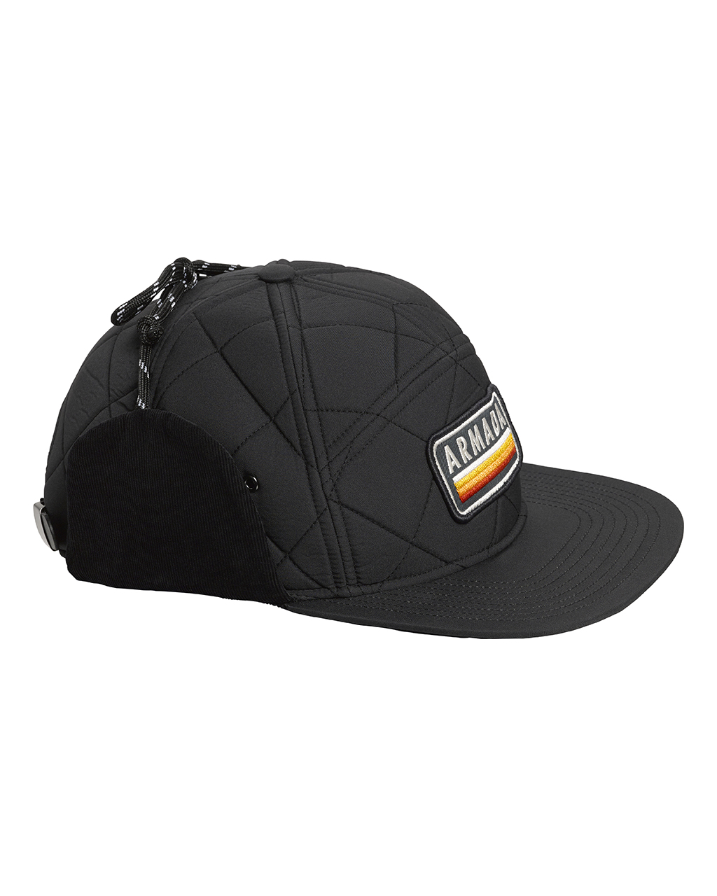 Armada Seven Panel Quilted Hat Black