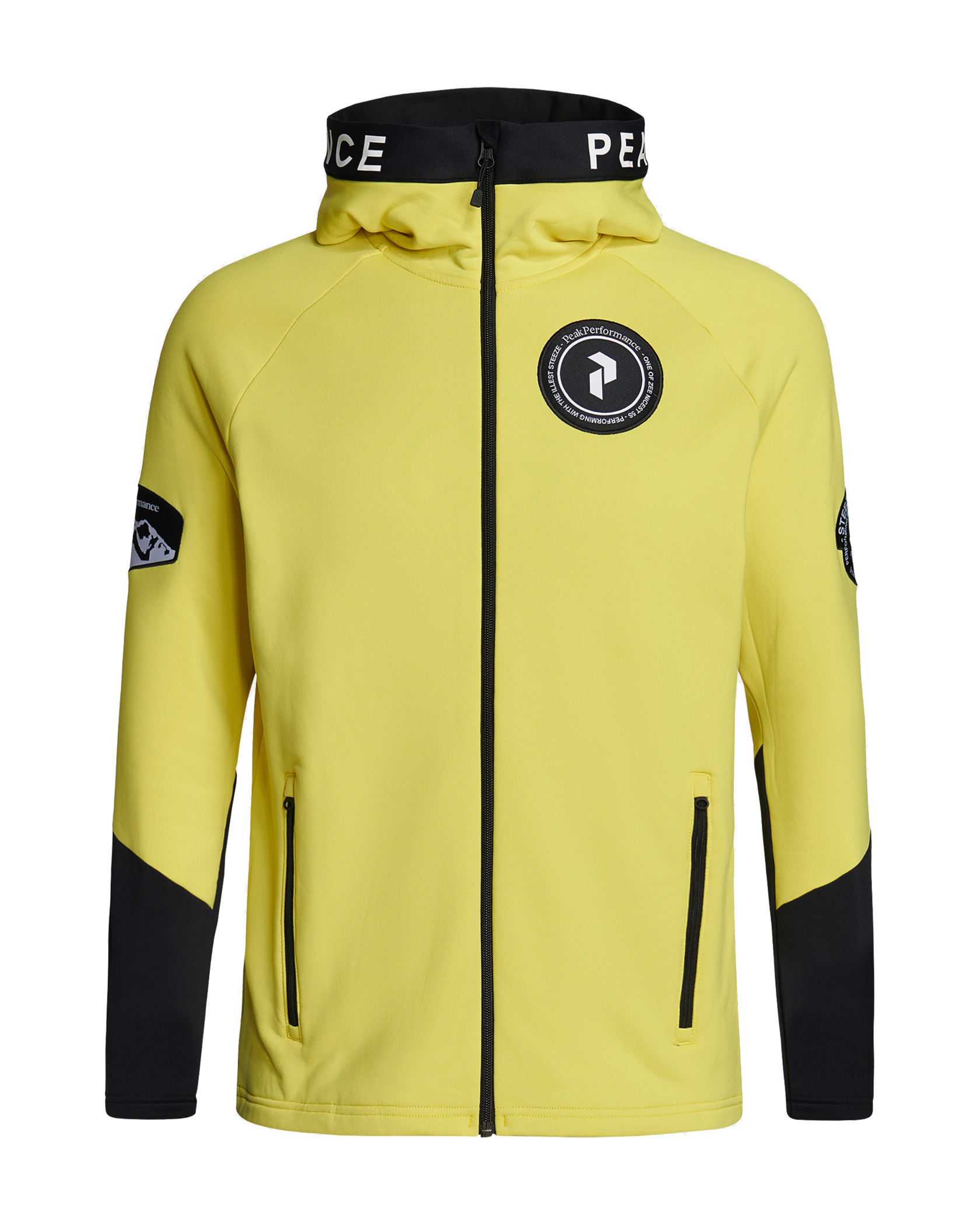 Peak Performance Rider Zip Hood Patch M Citrine/Black