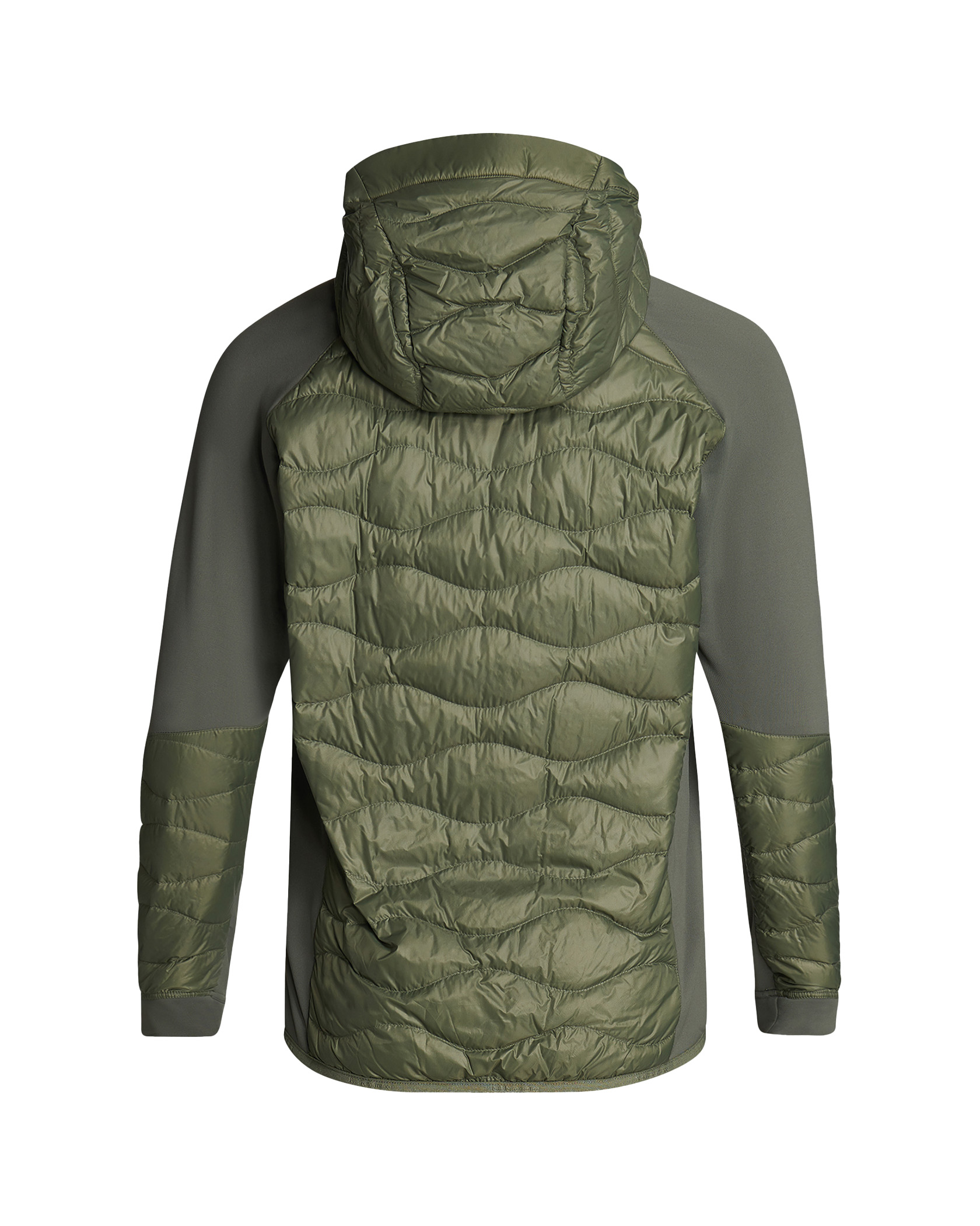 Men's down helium sale hybrid hood jacket