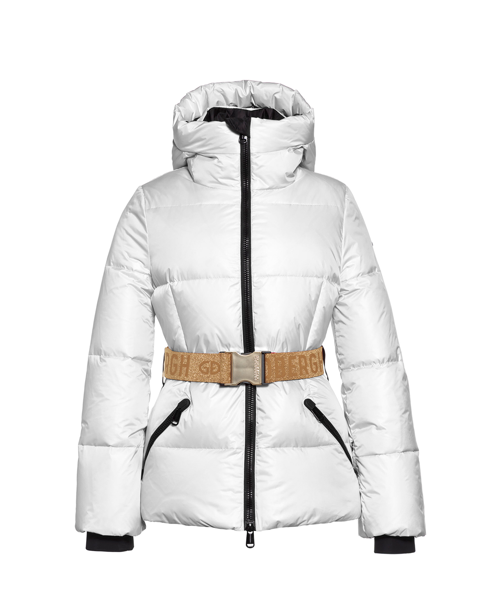 Grey and cheap white ski jacket