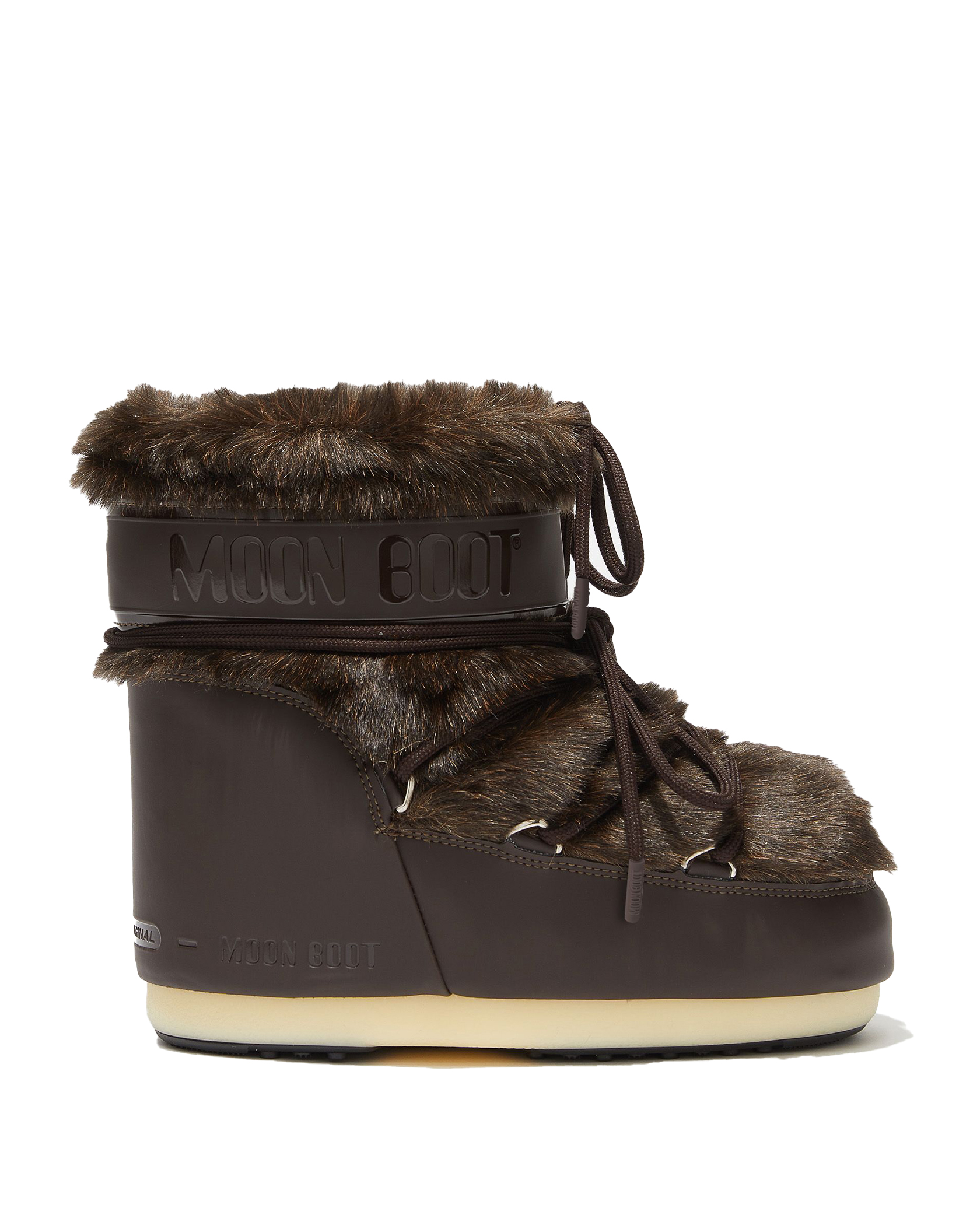 Moon Boot Icon Low Faux Fur Brown