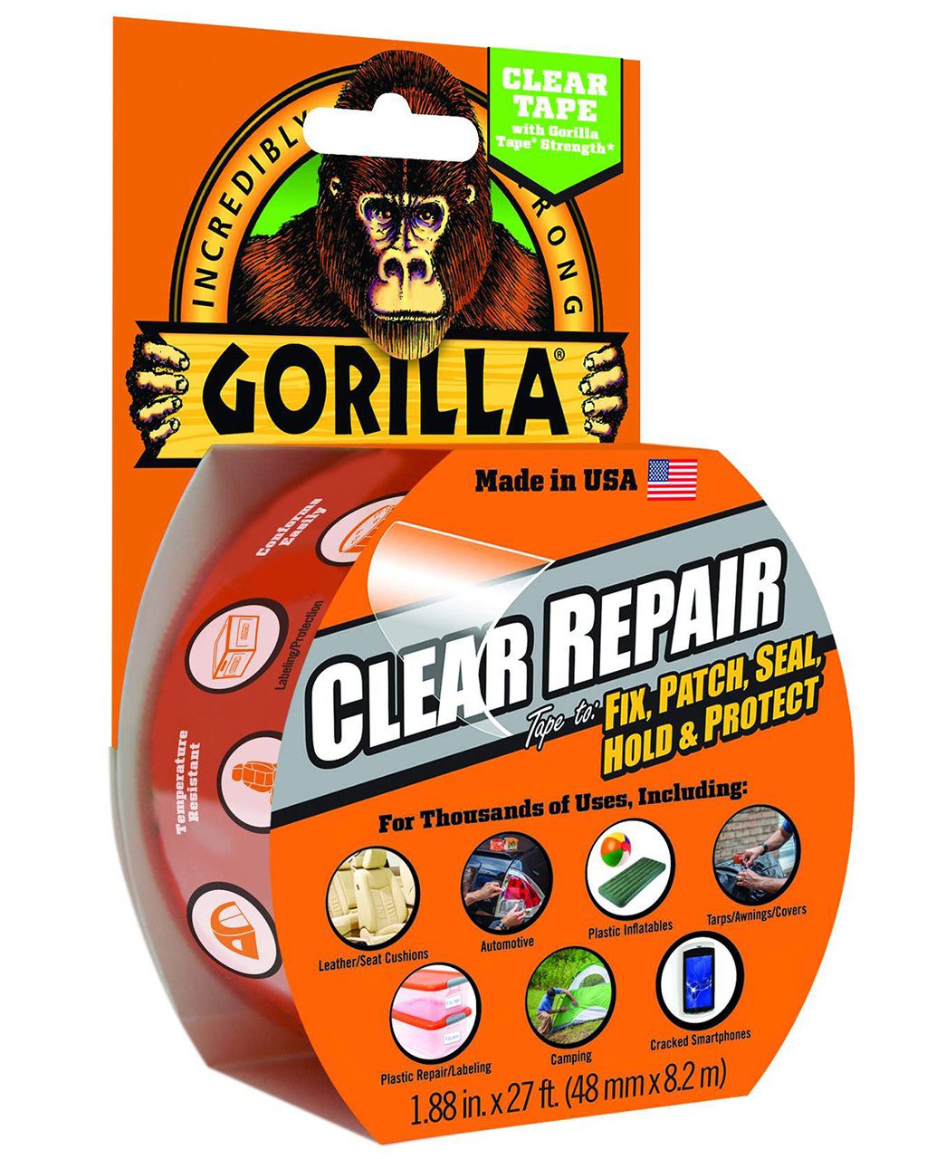 Gorilla Duct Tape Transparent (8,2 m 8,2 m)