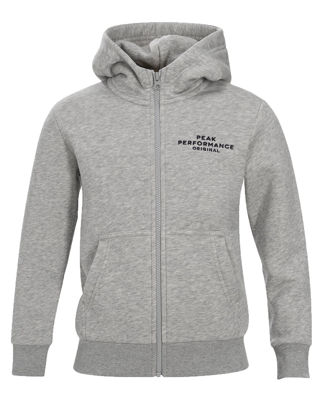 Peak Performance Logo Zip Hood JR Medium Grey Melange (170 170)