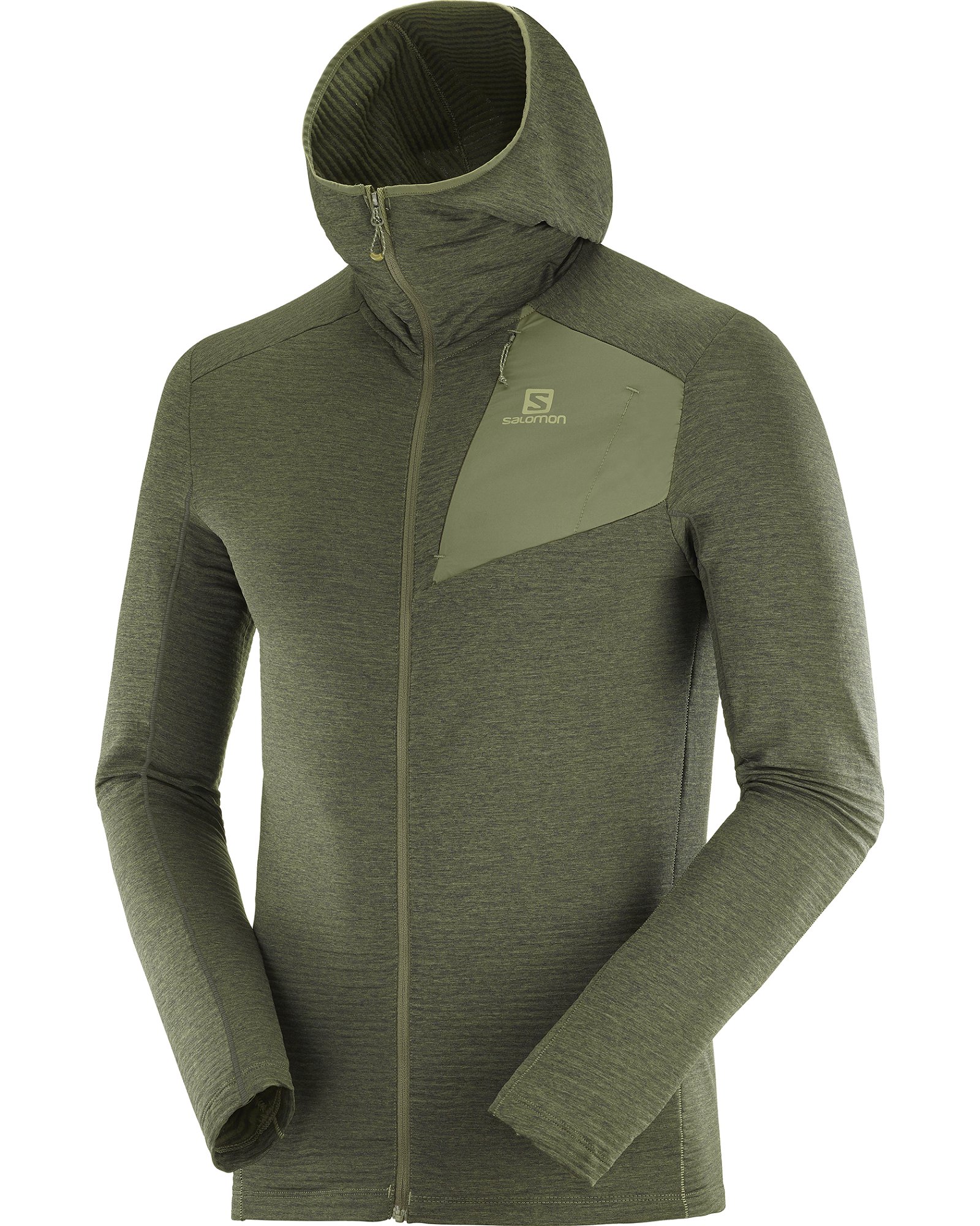 Salomon Outline Full Zip Hoodie M Olive Night (S S)