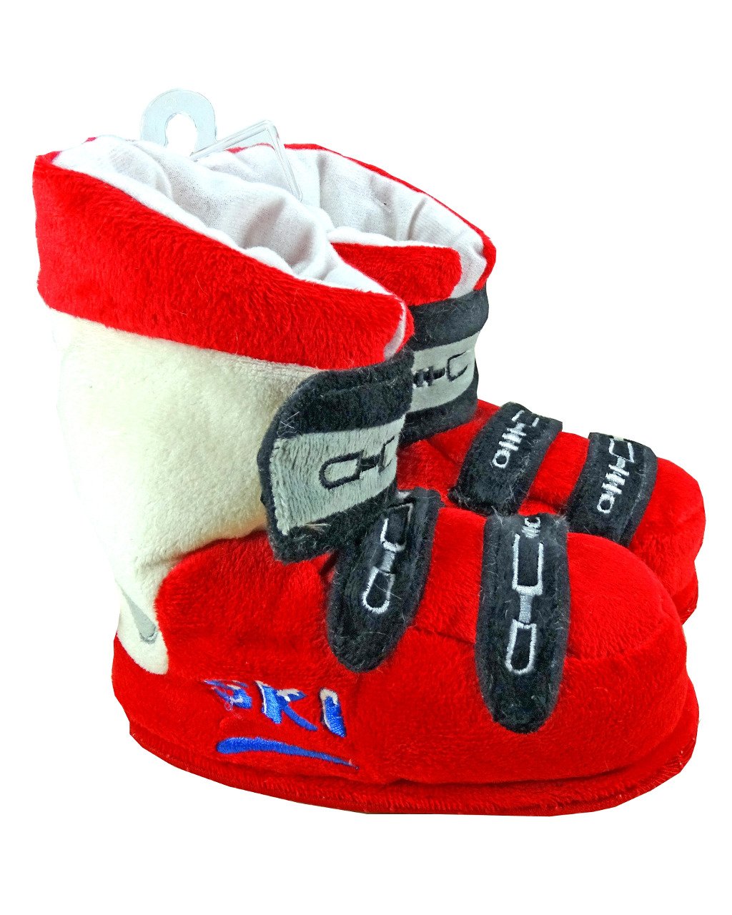 Ski Shoe Slippers Kids Red White